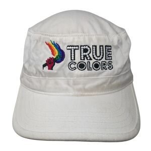 True Colors Cadet Army Cap White One Size Adjustable Embroidered Lunada Bay